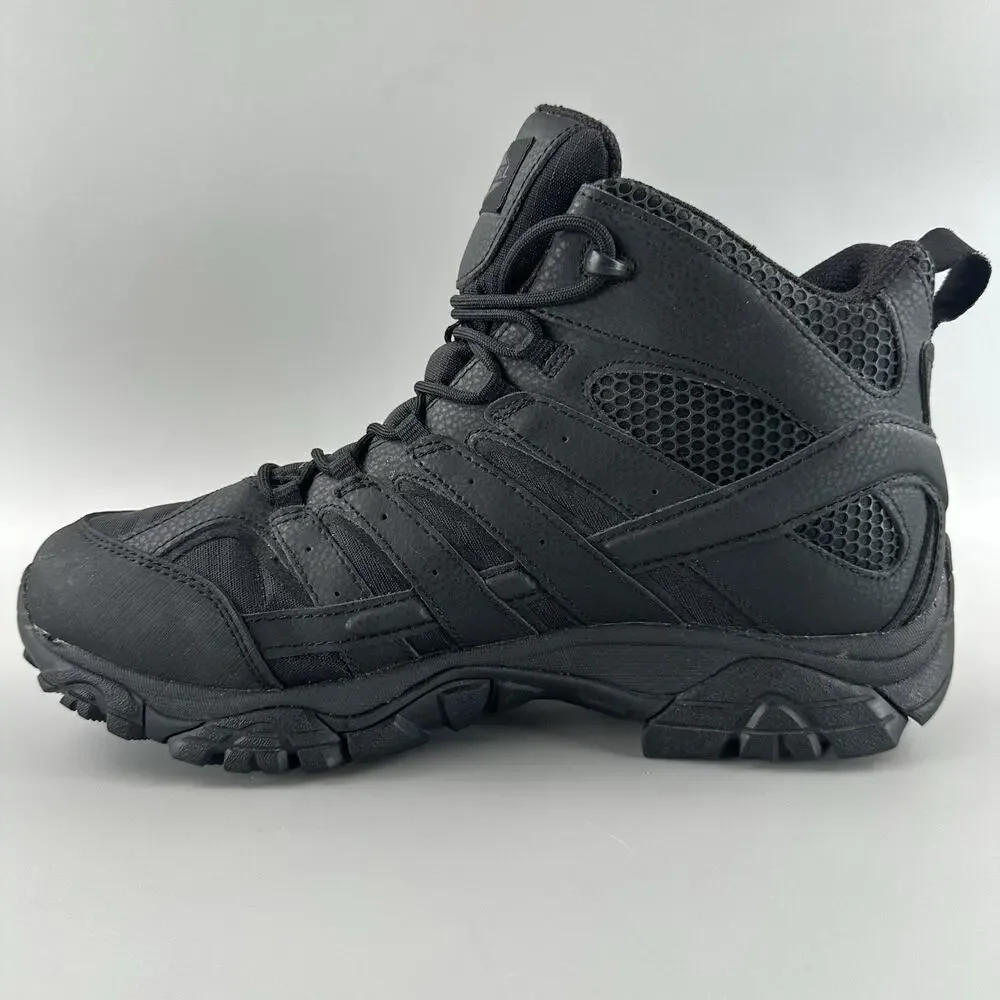 Merrell Moab 2 Mid Tactical Men Size 10.5 Black Waterproof Vibram Boots J15853